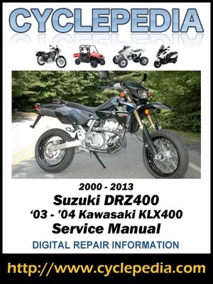 cover image of Suzuki DRZ400 (Kawasaki KLX400 '03-'04) 2000-2013 Service Manual